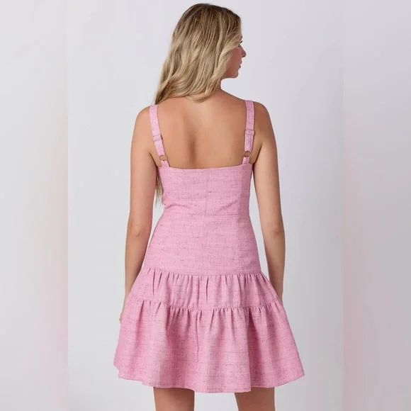 NWT Boutique Cecilia Pink Fit & Flare Mini Dress - Picture 6 of 14